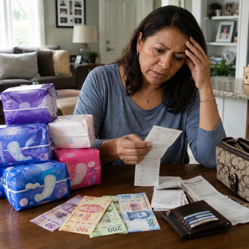 Paquetes de toallas y protectores junto a billetes y tickets
