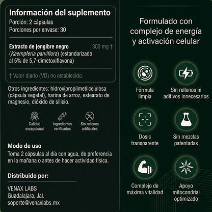 Venax® - Complejo de Jengibre Negro