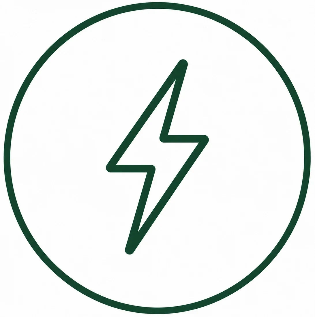 Ícono de impulso y energía
